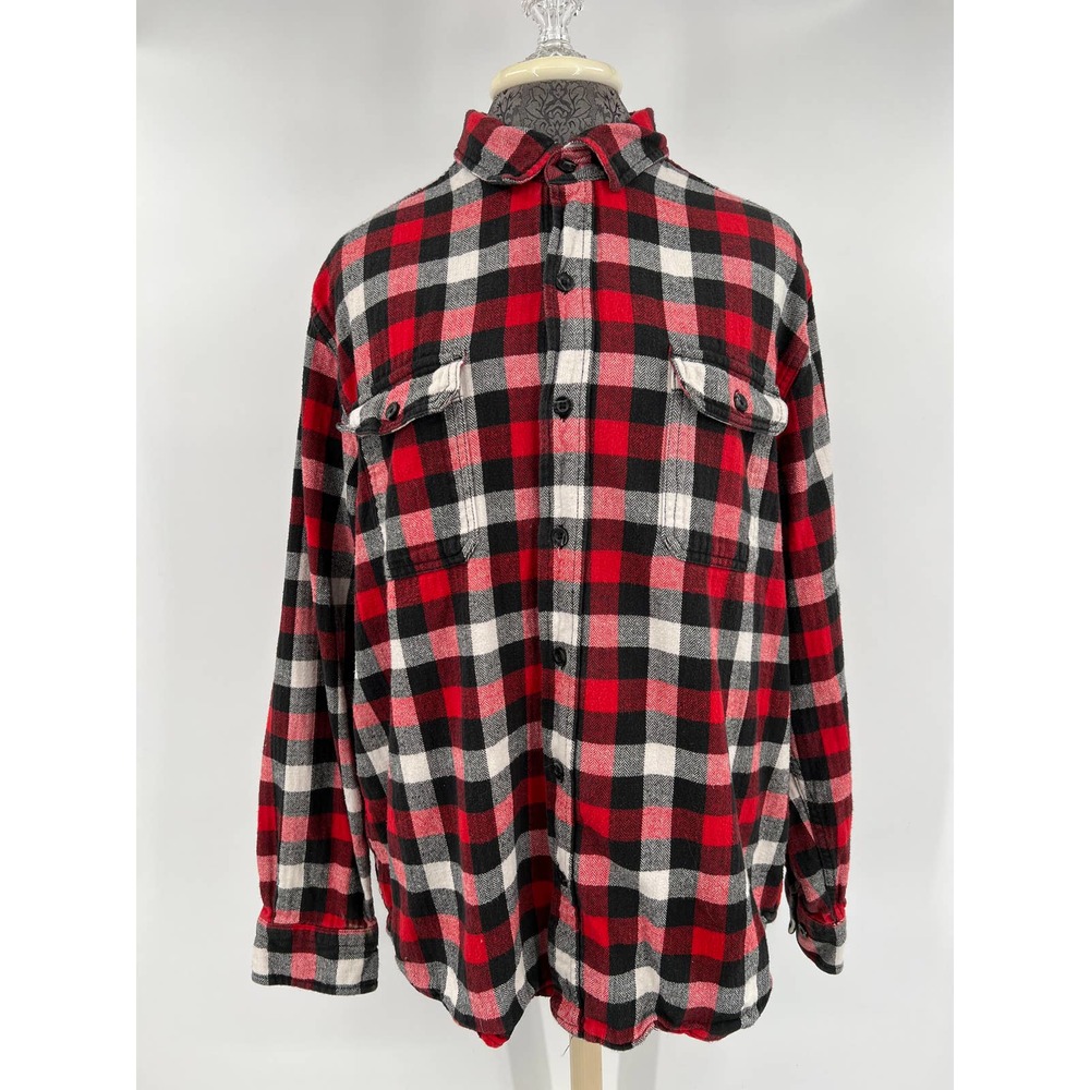 Woolrich red and black buffalo check Men's XL  button front flannel shirt